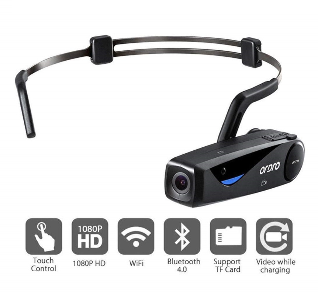 Camera on head with bluetooth mobile connection - FULL HD + WiFi (app  controlled)