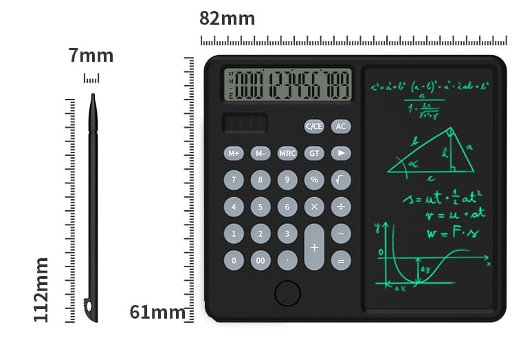 notepad with calculator