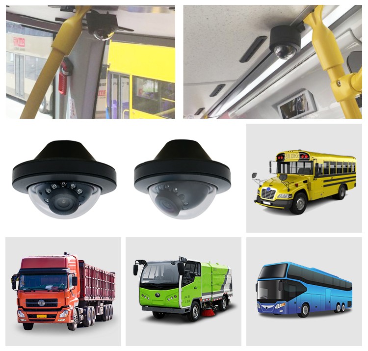 mini dome camera for buses, trolleybus, tram, vans, minibuses, caravans, semi-trailers, trailers, trucks