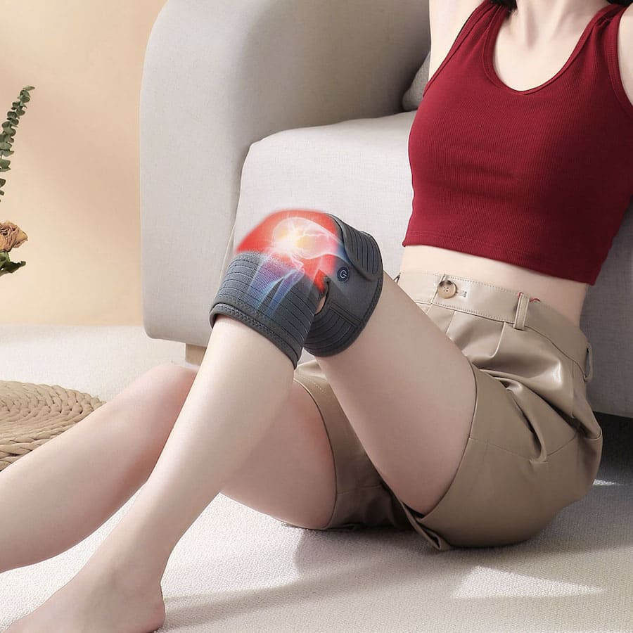 Heated knee brace - thermo warming electric sports wrap 