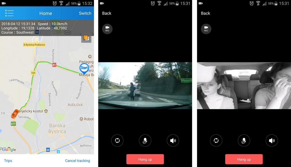 car dvr with live gps tracking