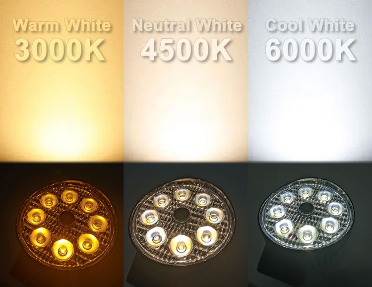 Multi-light LED lamp brightness mode (warm light, neutral light, cold light)