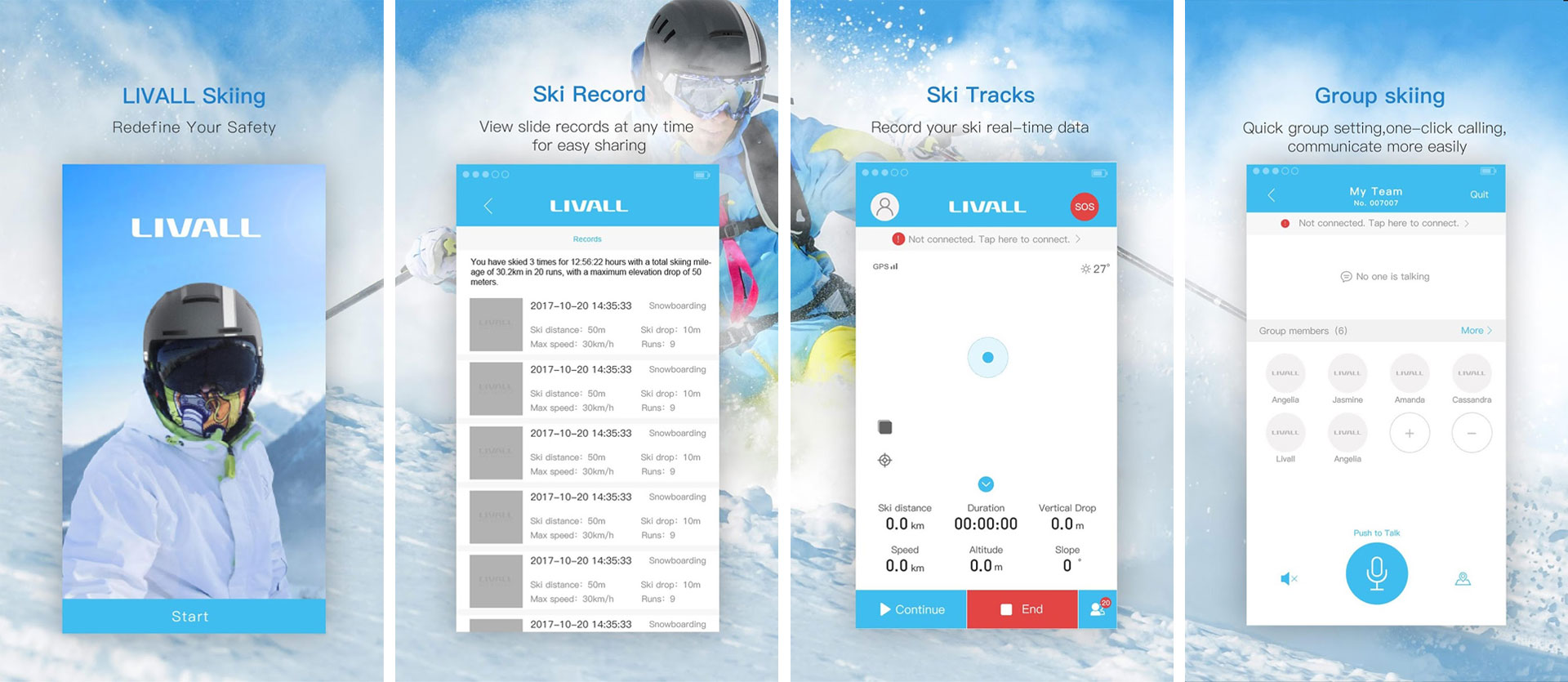 livall skiing application