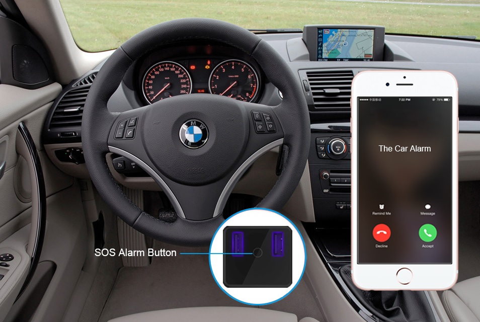 GPS locator with SOS button
