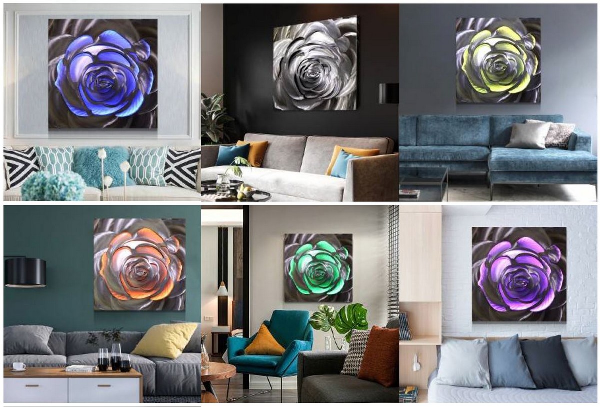 metal modern painting 3d for office