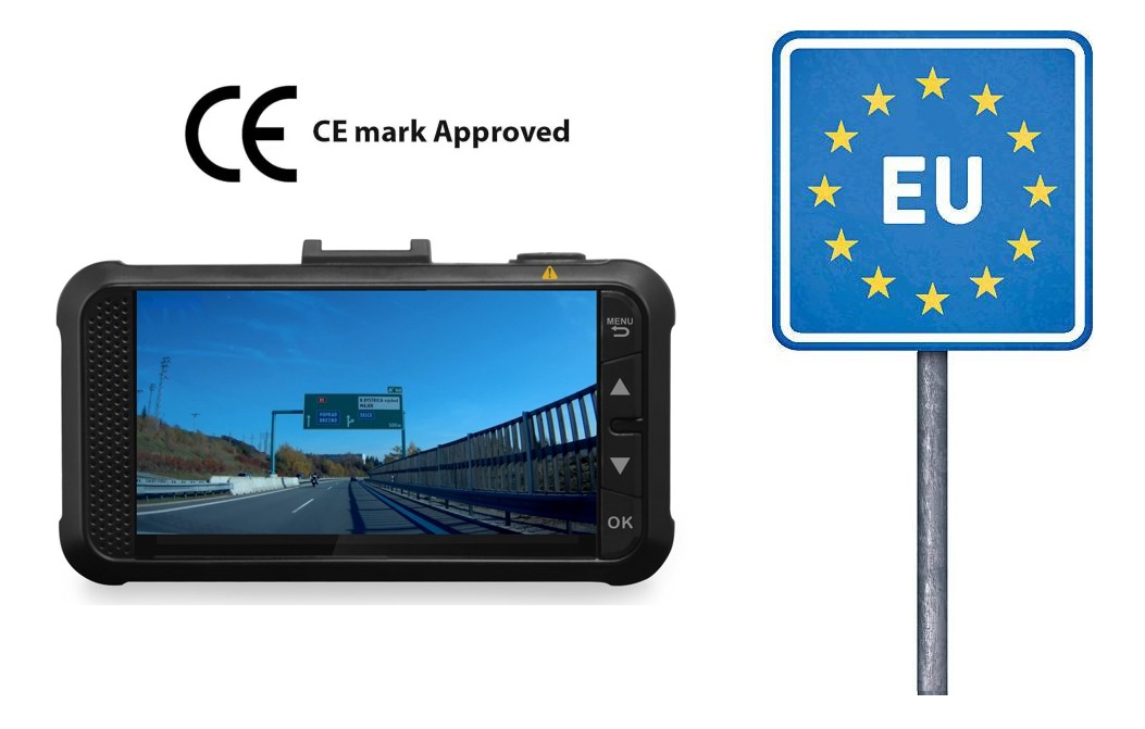certified car camera dashcam dod gs980d in eu