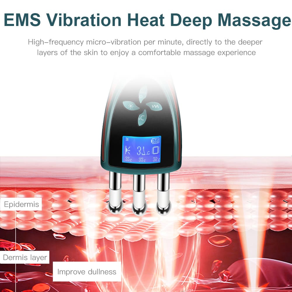 Vibrating deep massager device for smoothing out wrinkles