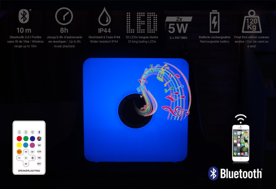 bluetooth luminous led garden speaker