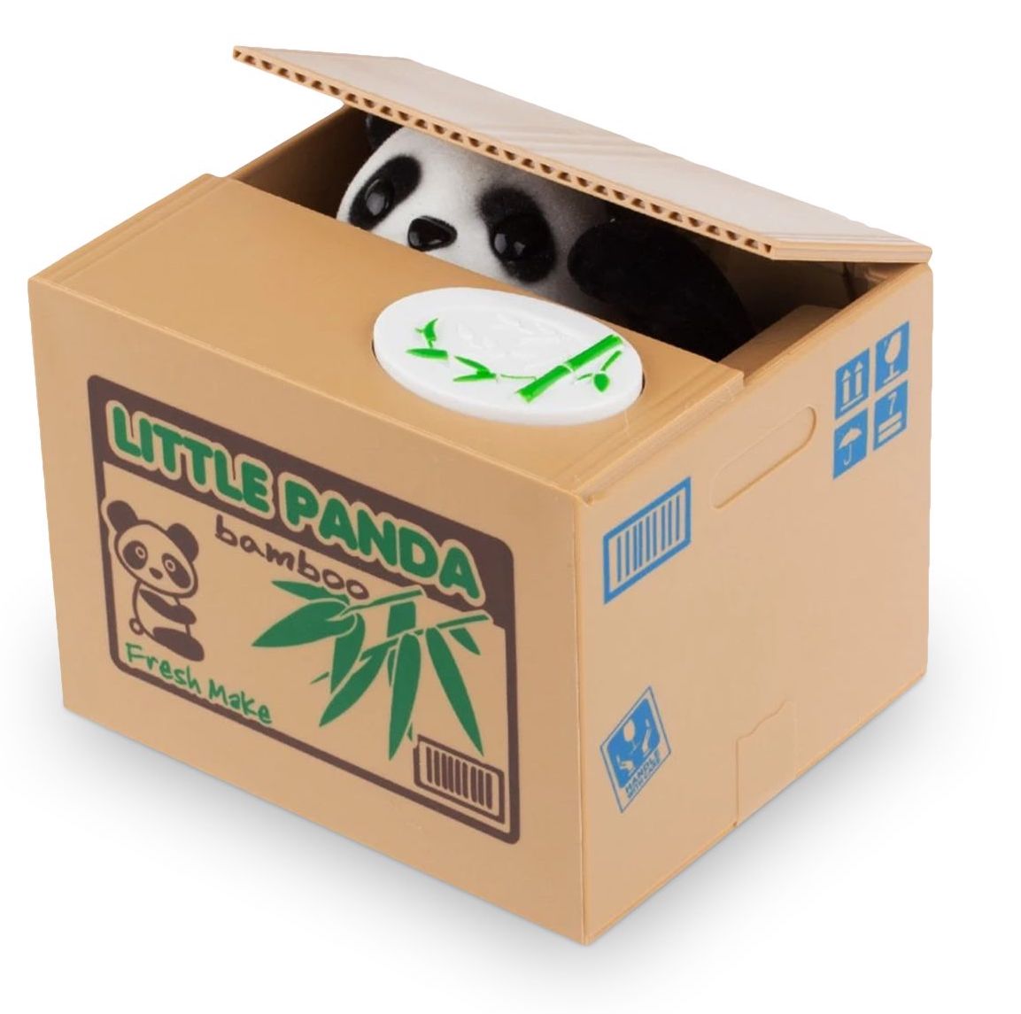 BOX for coins - an electronic cash box in the shape of a PANDA