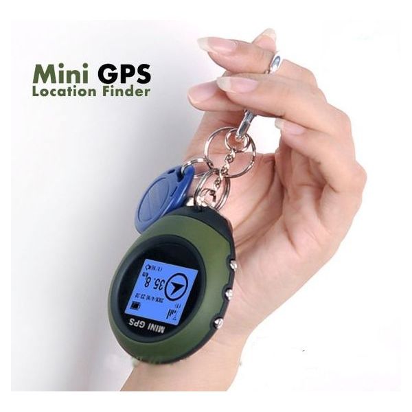 mini gps navigation on key pendant keychain ring