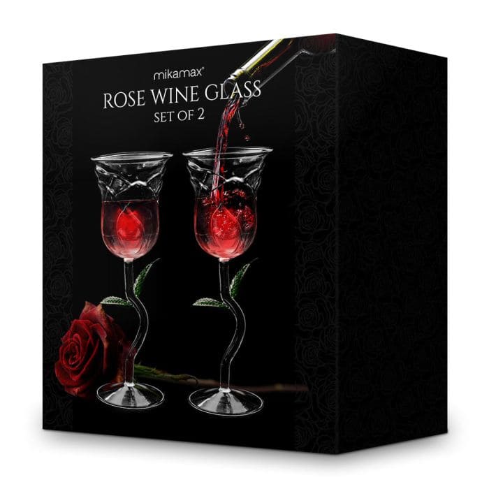 rose wine glasses set