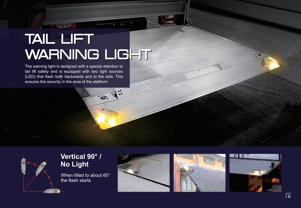 LED signaling LED tail lift light for car platform - van, truck