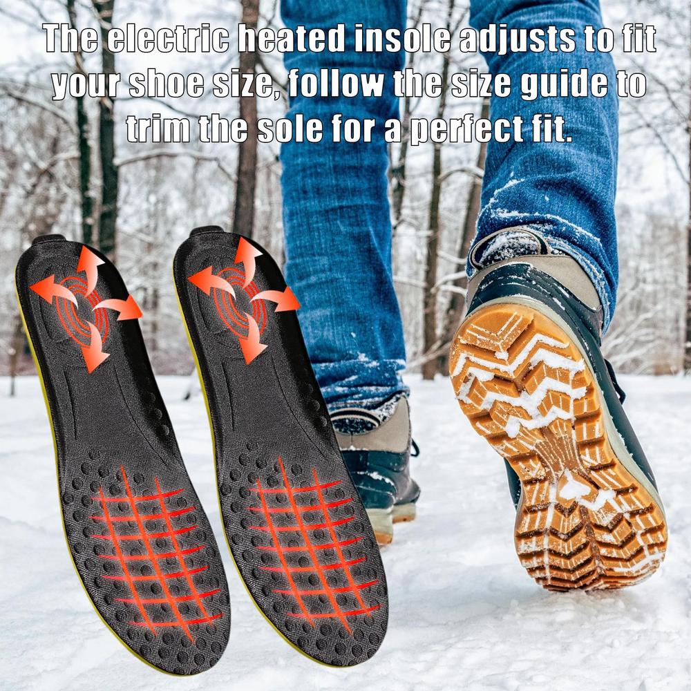 heated insoles for hunting built-in temperature sensor
