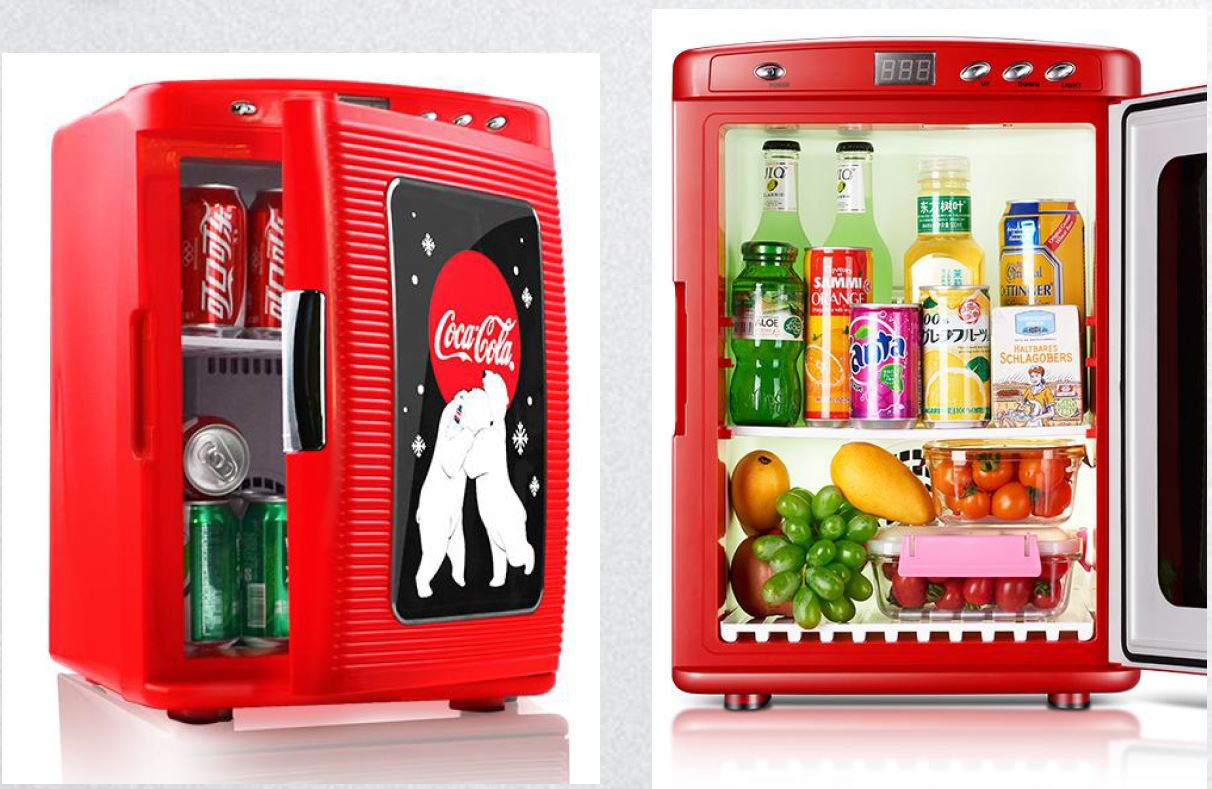 can fridge coca cola red cooler