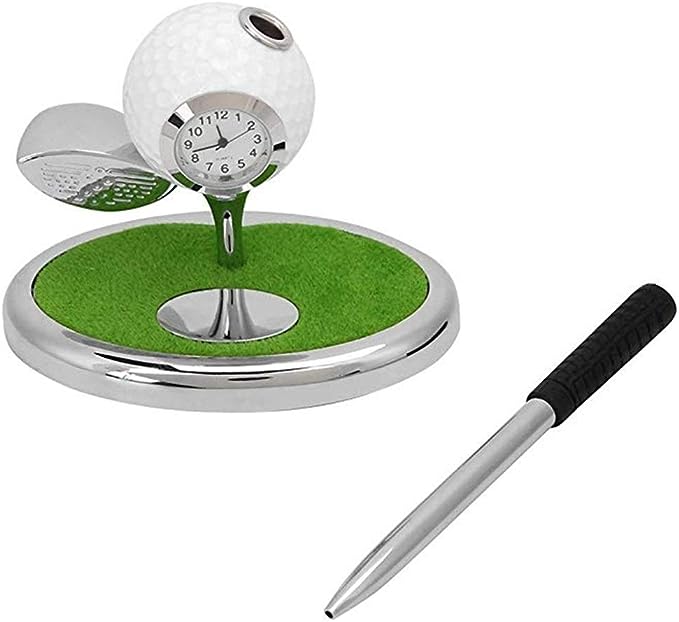 Golf pen (ball with stick) with functional clock