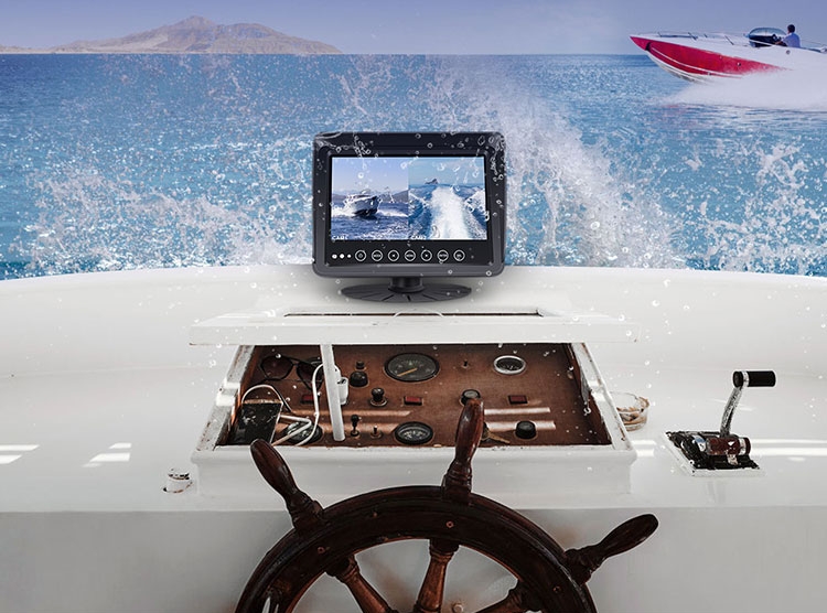 waterproof monitor on yacht boat
